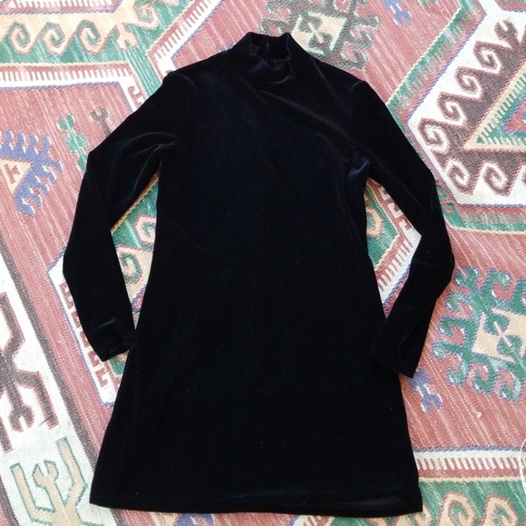 Vintage Dresses & Skirts - Vintage My Michelle Stretch Velvet Mockneck Dress